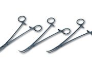 Overholt Ligature Fcps longi serr cvd 18cm