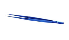 Micro ring tip forceps, Tungsten carbide coated tips,1.3mm ring tips, Round handle, 18cm