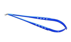 Potts Style Scissors, Flat handle, Short fine blades, 45 deg, 18cm