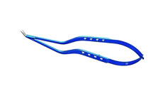 Potts Style Scissors, Bayonet flat handle, 12mm blades, 45deg, 19cm