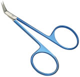 Walter Scissors pointed tips,45 deg angled, 100mm