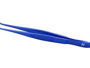Graefe Forceps, 0.8mm serrated tips, Tungsten carbide coated tips, Strong curved, 10cm