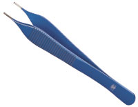 Adson Tissue Forceps, 1.3mm tip width, 2x3 teeth, Tungsten carbide coated tips, 12.1cm