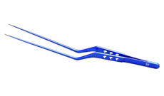 Yasargil micro forceps, Tungsten carbide coated tips, Bayonet style, Straight, 0.6mm tips,  21.6cm