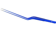 Micro bayonet forceps, Bayonet style, Straight, Tungsten carbide coated tips, 0.4mm tips, 26.3cm