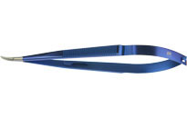 Needle Holder, curved, with lock,flat handle, 135mm